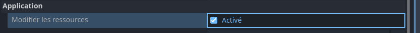 Activation dans Godot de l'option d'édition des ressources pour un projet Windows